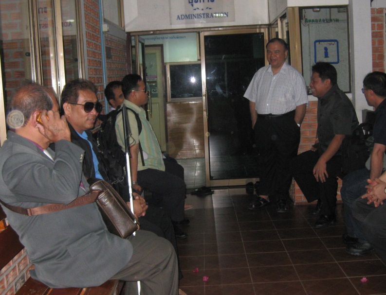 the birthday party, Pastor Sakchai Trisudom, Director of the Center for the Development of the Blind on May 31, 2013